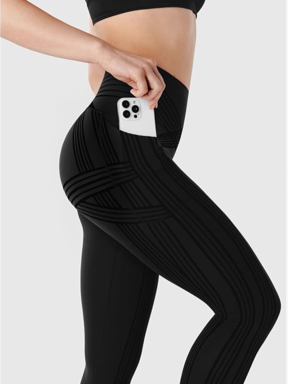 NWT Fanka Powerband Resistance Leggings Black Size Small High Compression.